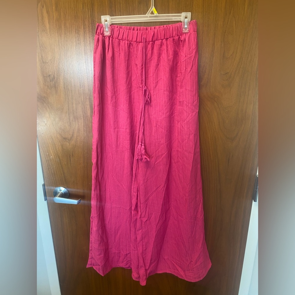 Pink Women's Wide Leg Pants